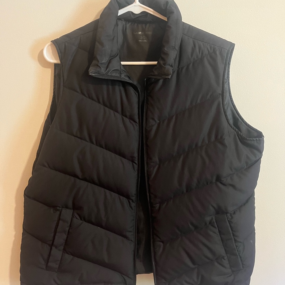 Lands' End Black Puffer Vest